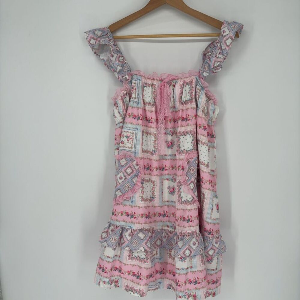 Willow Pink Patchwork Heart Pocket Dress